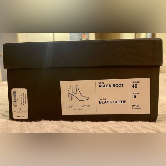 Rag & Bone Black Aslen Suede Boots Size 10 NIB - Picture 14 of 15